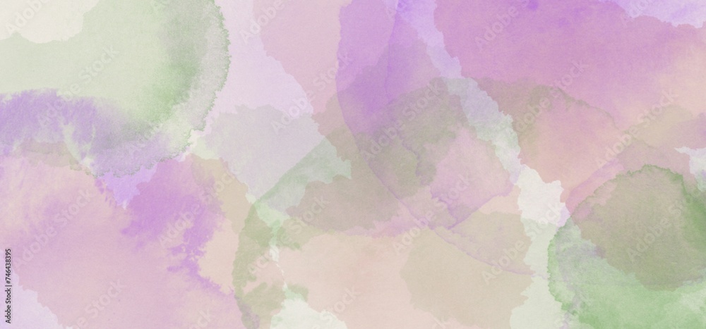 Abstract Watercolor background. Big horizontal wallpaper with Stain of paint. Colorful  Blot on white background.