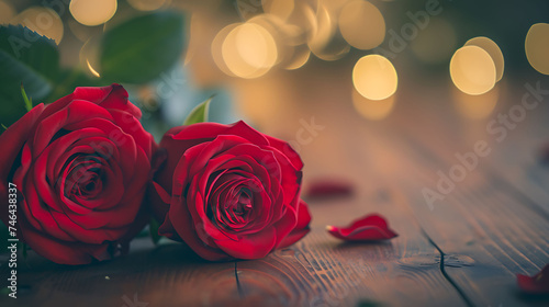 Composition for valentine39s day with a bouquet of roses