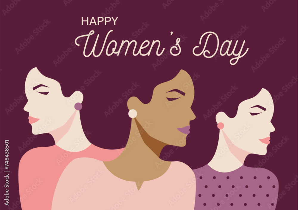 8th march International women's day vector illustration 8th march International women's day vector illustration