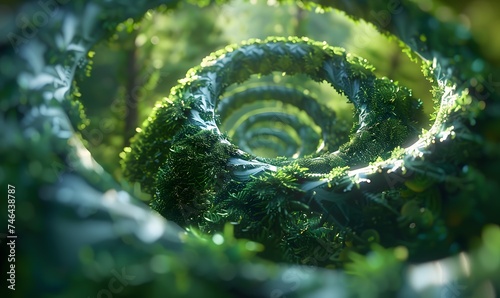 Nature Spiral background 3d design, generated by AI