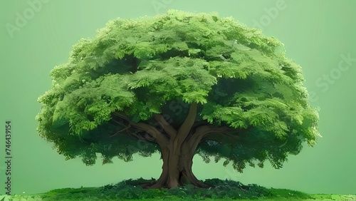 green tree isolated