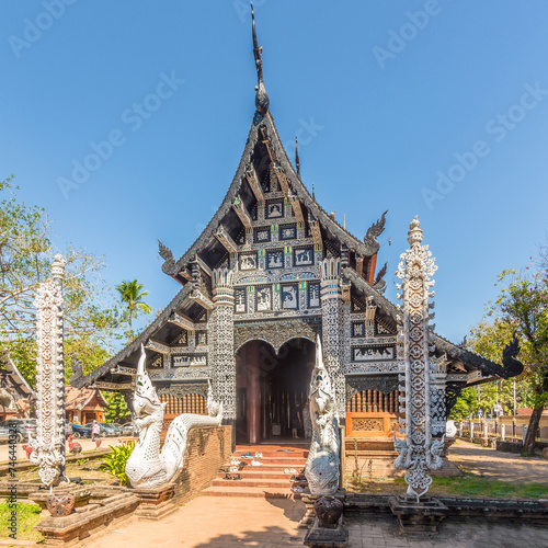 View at the Wat of Lok Moli in the streets of Chiang Mai town in Thailand