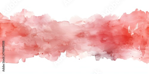 Soft pastel pink watercolor background with brush strokes on textured paper seamless background. Concept Pastel Pink Watercolor Background, Brush Strokes, Textured Paper, Seamless Design photo