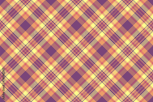Texture vector tartan of plaid fabric seamless with a background check pattern textile.