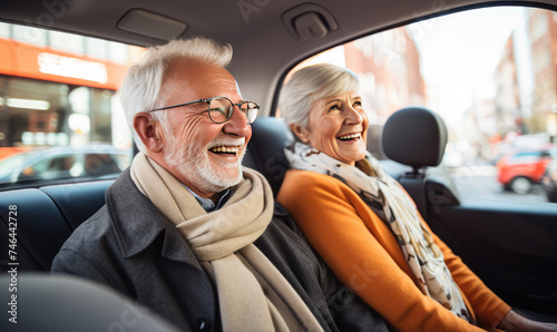 Happy senior couple having fun and enjoying vacations trip together.