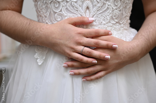 hands of the bride, hands of bride, detail, bride in dress, portrait of a bride, portrait of a bride in wedding dress, Wife's day 