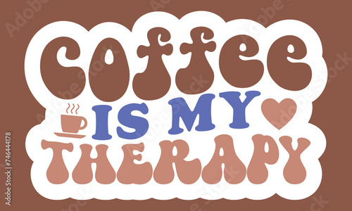 Retro Coffee Sticker Design
