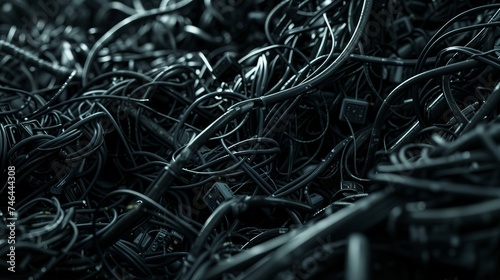 A lot of black cables are causing overcrowding.
