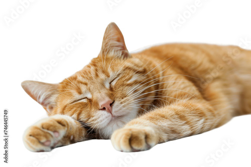 The Beauty of a Cat Stretching Lazily Isolated On Transparent Background