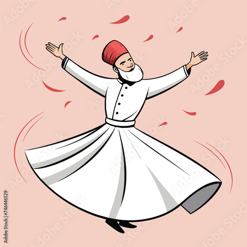 rumi whirling dervish painting simple lines book 