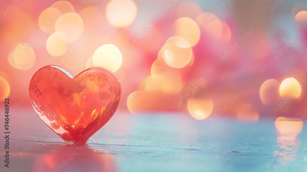 Obraz premium Beautiful bright love symbol day wallpaper