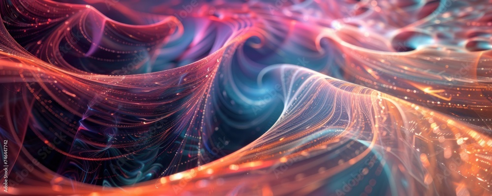 Abstract colorful digital Visualization background.