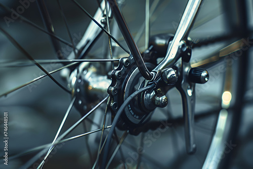 Gear Symphony: Close-Up of Bicycle Rear Wheel Cassette in Exquisite Detail
