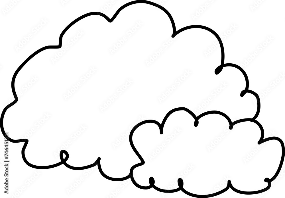 Hand drawn cloud Hand drawn cloud