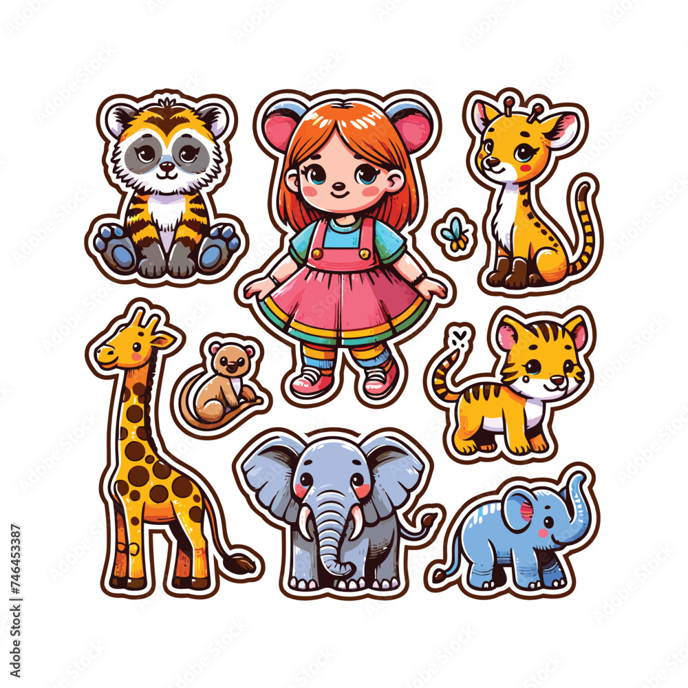 Cartoon sticker design