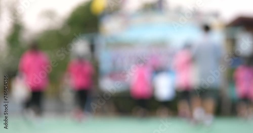 Wallpaper Mural Blurred group of people exercising, group of people doing aerobics Torontodigital.ca