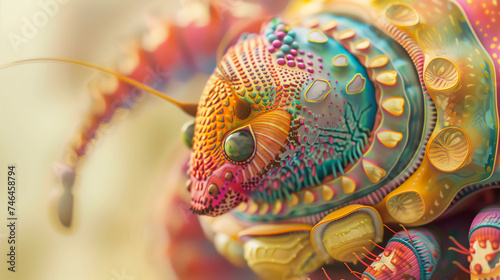 Vibrant Chameleon Illustration, Surreal Artistic Concept © Svetlana
