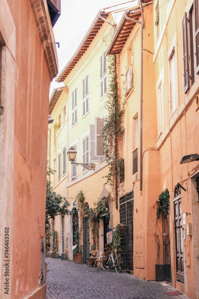 A cute street in Rome, Italy