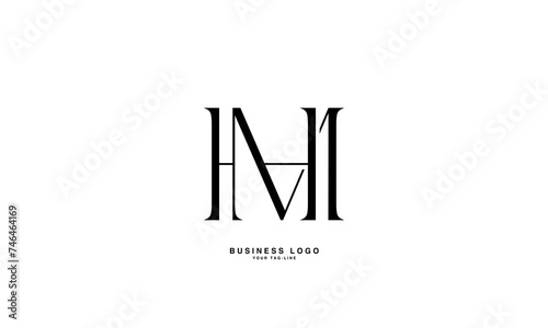 HM, MH, H, M, Abstract Letters Logo Monogram