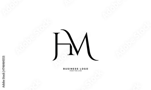 HM, MH, H, M, Abstract Letters Logo Monogram