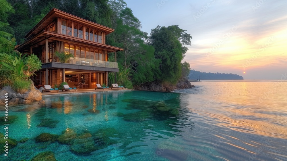 Exotic Vacation: an exotic vacation in a tropical paradise, island with resort Exotic Vacation: an exotic vacation in a tropical paradise, island with resort