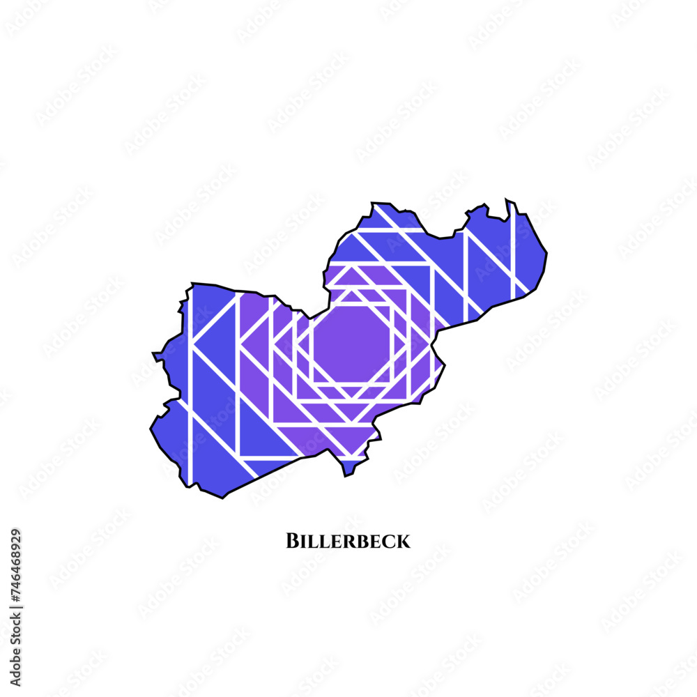 Fotografie Billerbeck Map - World Map International vector template