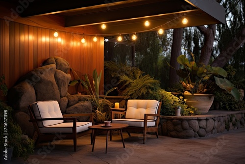 Mid-century Modern Lamplight Evening: Patio Inspirations for a Modern Ambiance