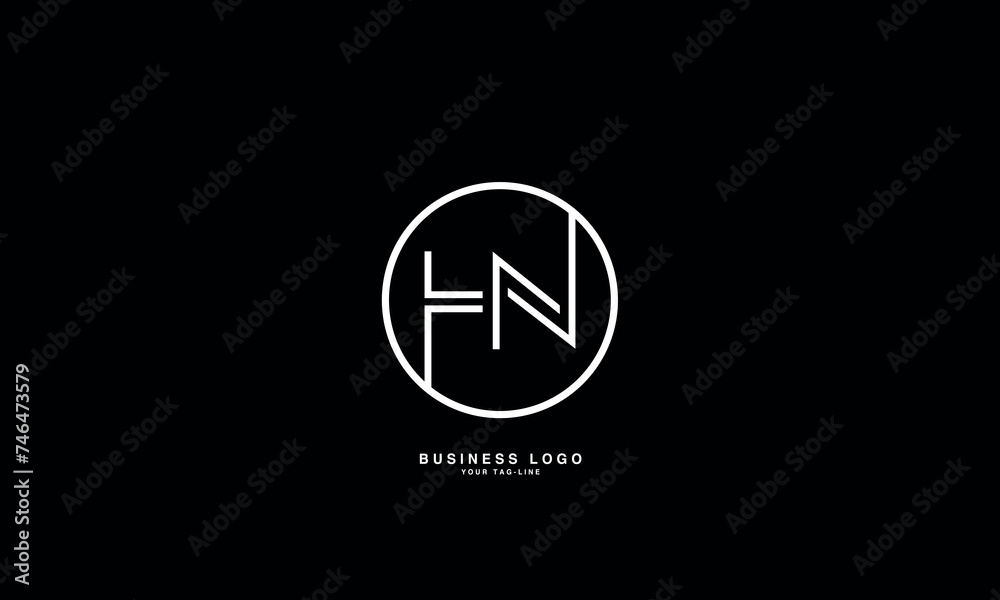 HN, NH, H, N, Abstract Letters Logo Monogram HN, NH, H, N, Abstract Letters Logo Monogram