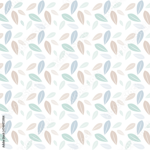 Background in light colors, with leaves in soft colors