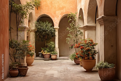 Muted Color Palettes with Terracotta Splashes  Spanish Courtyard Elegance