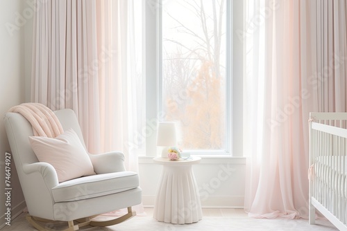 Muted Pastel Nursery Designs: Sheer Curtains and Natural Light Harmony