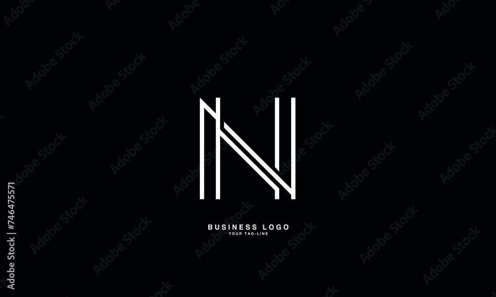 HN, NH, H, N, Abstract Letters Logo Monogram HN, NH, H, N, Abstract Letters Logo Monogram