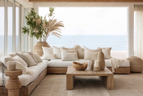 Boho Coastal Living Room  Natural Wood Textures Unite