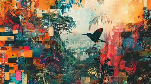 Brazilian Kaleidoscope: Culture and Nature Collage

