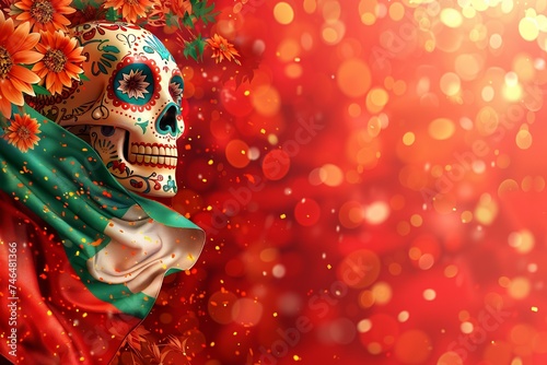 Day of the Dead Vibrant Mexican Celebration Background