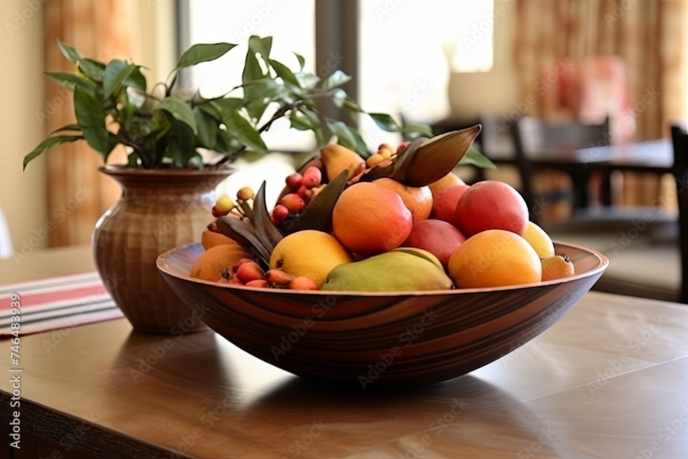 Terracotta Accents Coffee Table Fruit Bowl: Elevated Kitchen Interior Designs