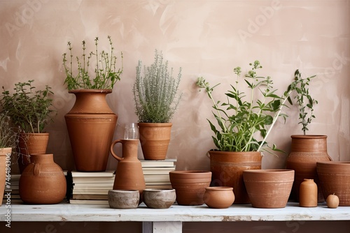 Nordic Touch: Terracotta Accents and Clay Pot Plants in Kitchen Interiors