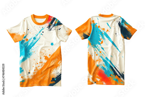 Dynamic Abstract Tee on Transparent Background, PNG © HR Husnain