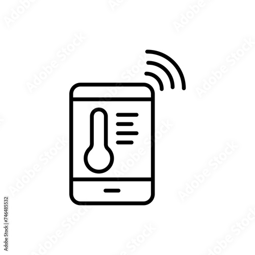 Smart device outline icons, internet of things minimalist vector illustration ,simple transparent graphic element .Isolated on white background