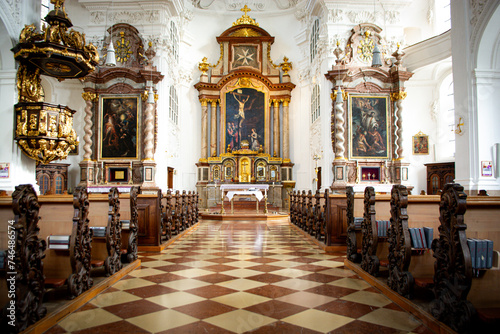 Inside of the church of St. Magdalena, Altotting,, Bavaria, Germany © Julia