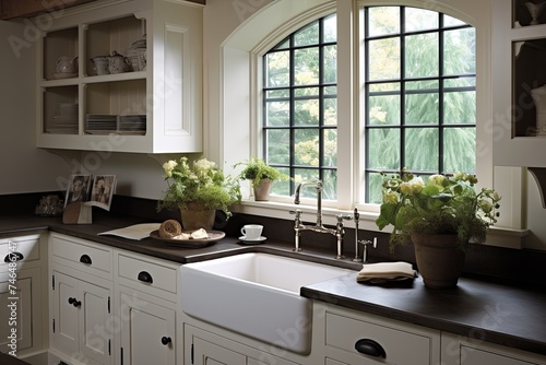 Timeless English Tudor Kitchen Design  Butler Sinks   Antique Bronze Faucets Galore