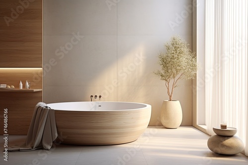 Zen Water Bowl Bathroom Oasis  Tranquil Designs in Soft  Neutral Tones