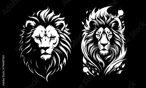 Angry lion head vector, logo lion