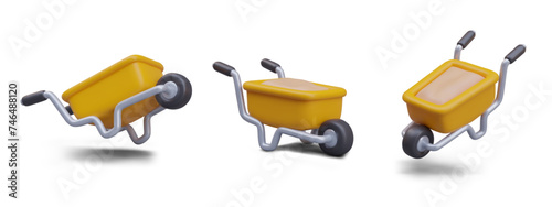 Hand equipment for transporting soil, cement, crushed stone