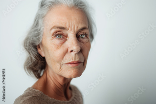 Reflecting Experience Studio Shot of an Elderly Woman's Portrait © silvia