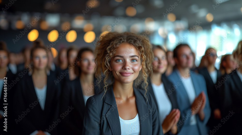 Fototapeta premium Professional Collective Business People Portraits in Conference Room Setting