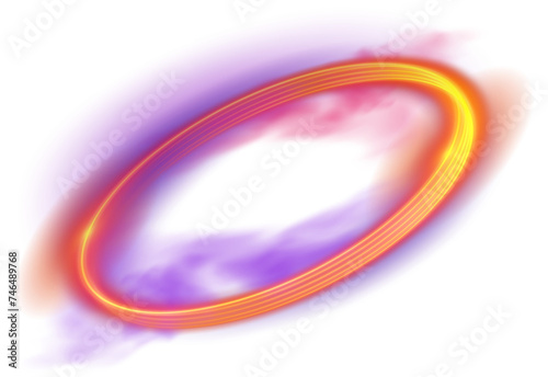 Gold and Purple Glowing Ring
