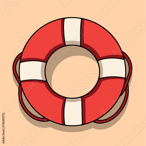 the lifebuoy illustration icon vector
