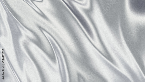 Chrome and shiny customizable fabric gradient silk background with grainy texture