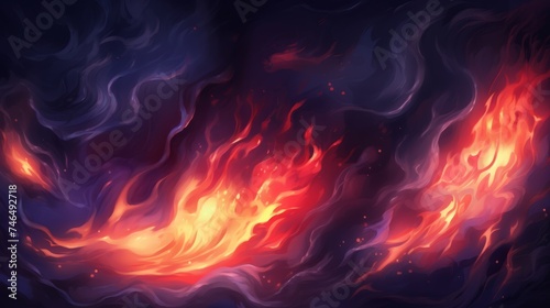 Abstract fire flames background. illustration for your design.